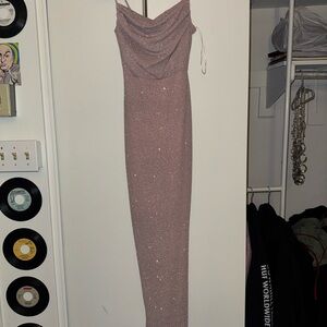 Windsor Pink Cowl Neck Bodycon Gown